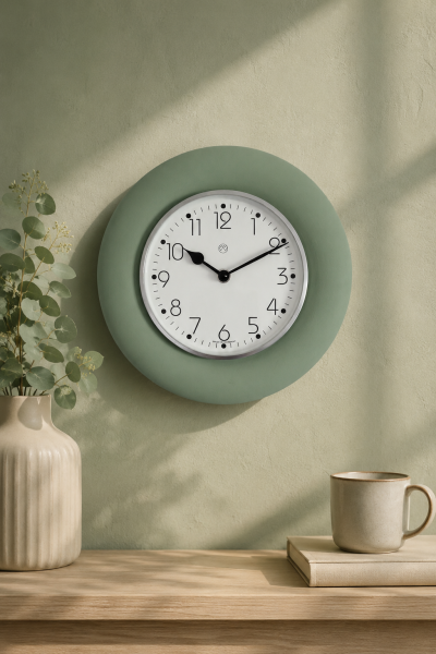 Biskuit-Keramik-Uhr