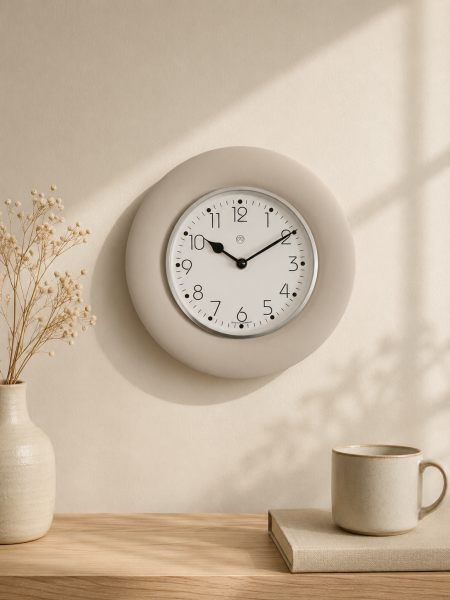 Biskuit-Keramik-Uhr