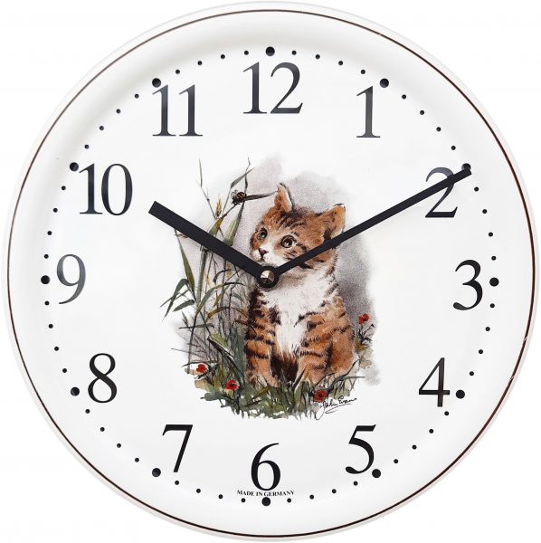 Keramik-Uhr / Katze