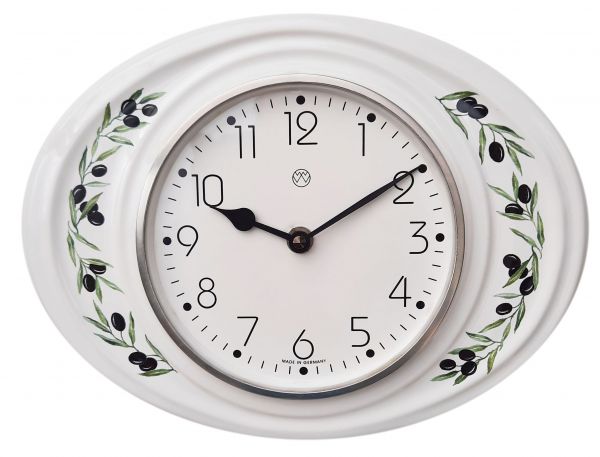 Quarz-Küchenuhr / schwarze Oliven