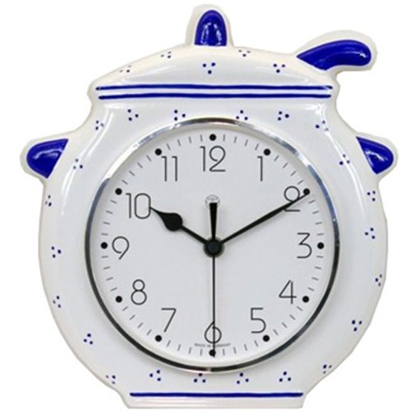 Funk-Küchenuhr Dekor / blau www.weimar-uhren.de | Weimar-Uhren