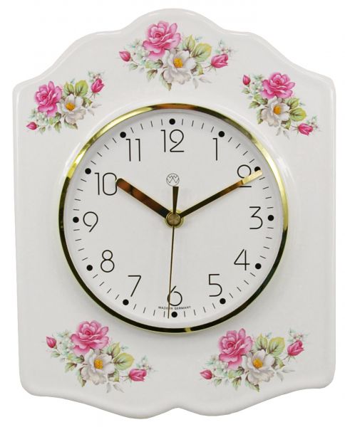 Funk-Küchenuhr Dekor / rosa Rosen