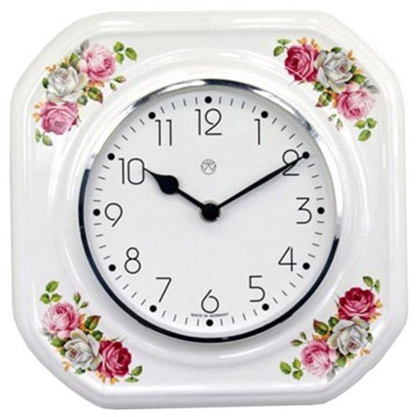 Quarz-Küchenuhr / Rosen