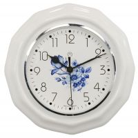 Vorschau: Funk-Küchenuhr / blaue Blume Vorschau: Funk-Küchenuhr / blaue Blume