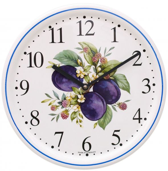 Keramik-Uhr / Pflaume