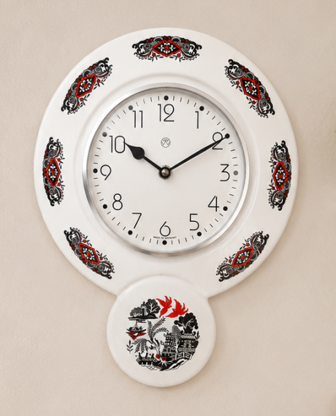 Quarz-Küchenuhr Dekor / Asia, schwarz-rot