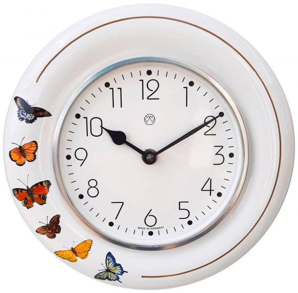 Quarz-Küchenuhr / Schmetterlinge