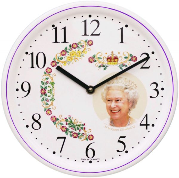 Keramik-Uhr / Queen Elisabeth