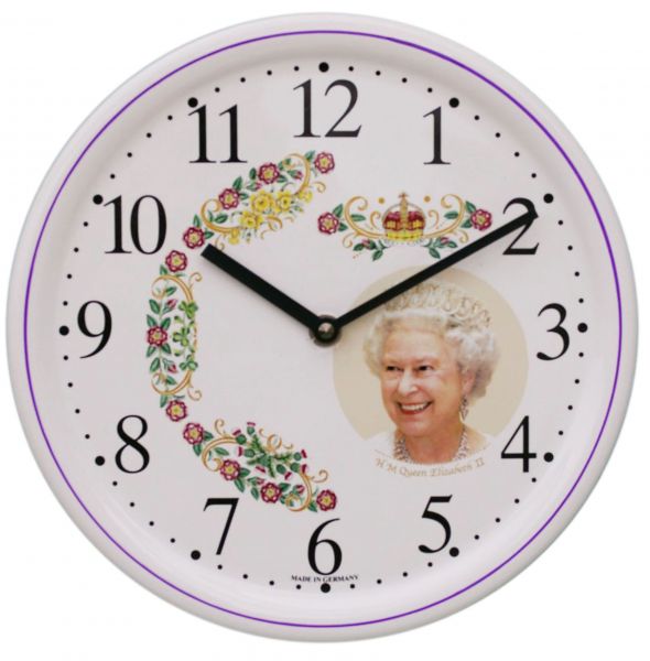 Keramik-Uhr / Queen Elisabeth