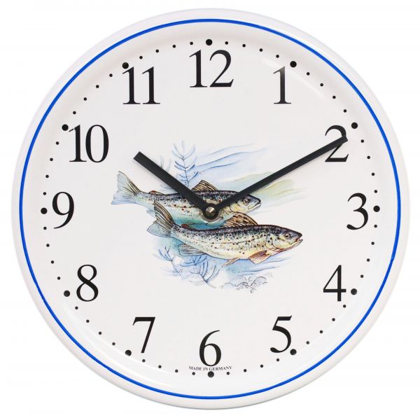 Keramik-Uhr Dekor / Fische