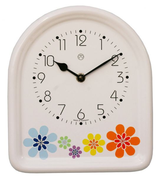Keramik-Küchenuhr Dekor / Retro-Look
