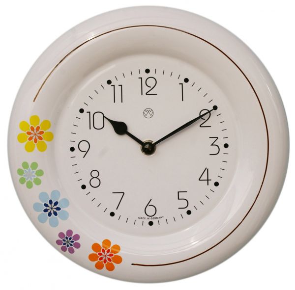 Keramik-Uhr Dekor / Retro-Look