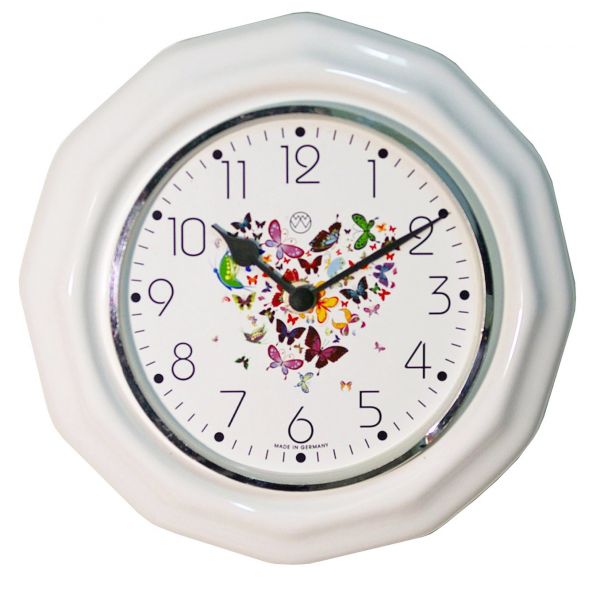 Quarz-Küchenuhr / Schmetterlinge