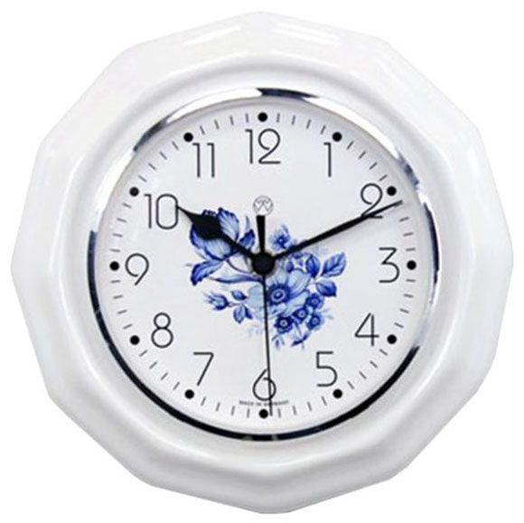 Funk-Küchenuhr / blaue Blume
