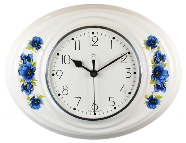 Funk-Küchenuhr Dekor / blaue Mohnblume