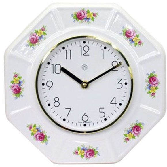 Quarz-Küchenuhr / Rosenblüte