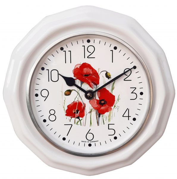 Quarz-Küchenuhr / Klatschmohn