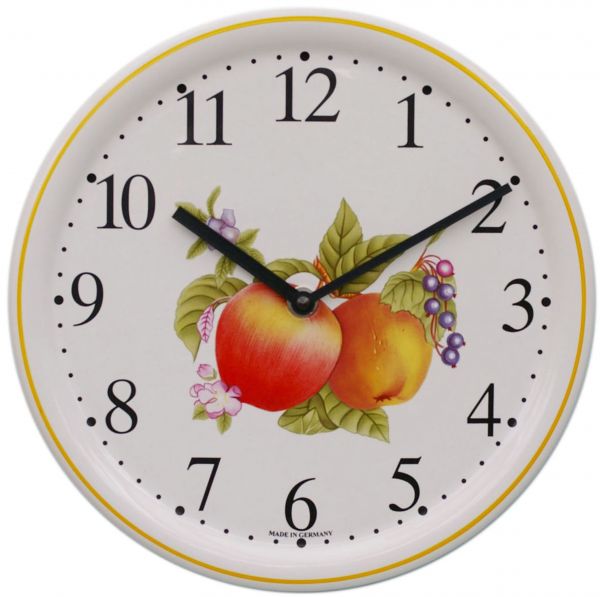 Keramik-Uhr / Äpfel