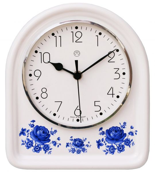 Funk-Küchenuhr Dekor / blaue Blume