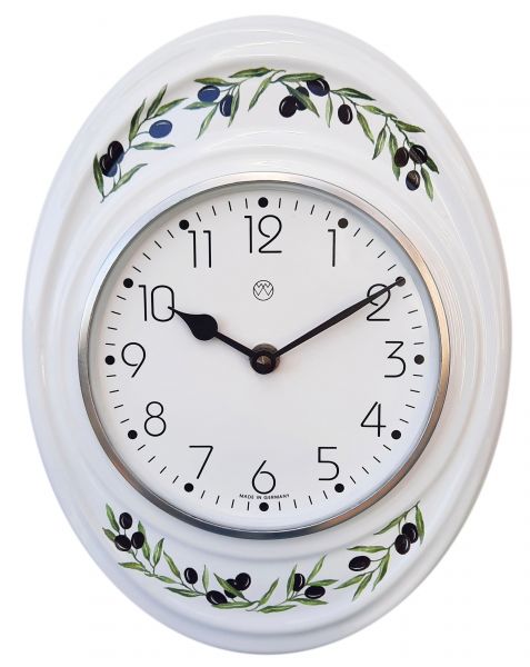 Quarz-Küchenuhr / schwarze Oliven