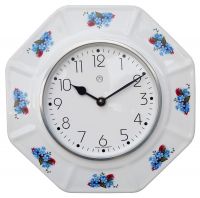 Quarz-Küchenuhr Dekor / Vergissmeinnicht Quarz-Küchenuhr Dekor / Vergissmeinnicht