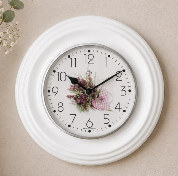 Küchenuhr, Keramik, Lavendel