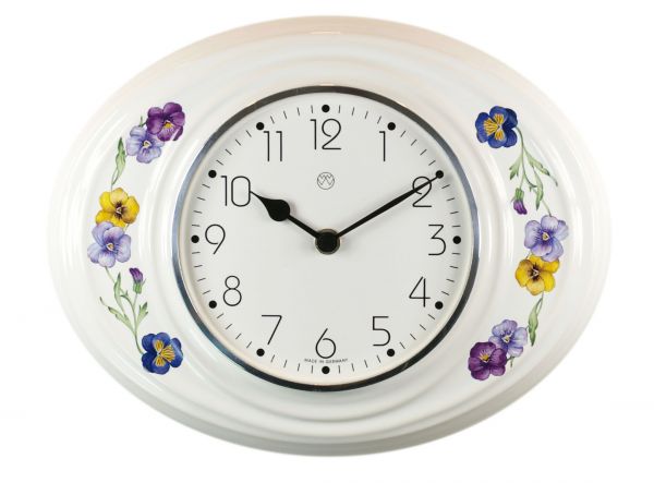 Quarz-Küchenuhr / Blumenranke