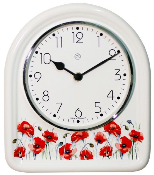 Quarz-Küchenuhr / Mohnblume