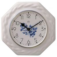 Quarz-Küchenuhr Dekor / blaue Blume Quarz-Küchenuhr Dekor / blaue Blume