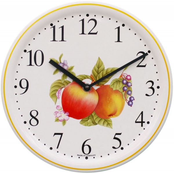 Keramik-Uhr / Äpfel
