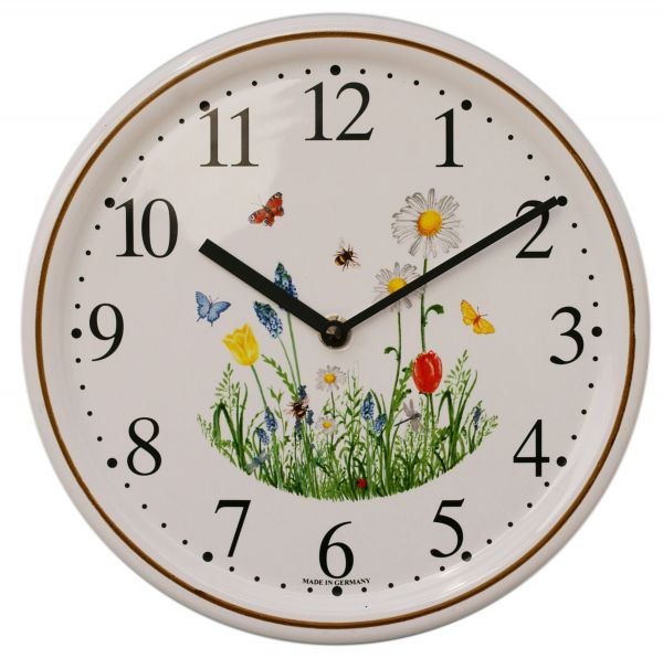 Keramik-Uhr Dekor / Frühling