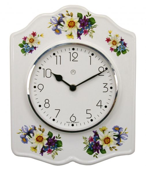 Quarz-Küchenuhr / Sommerblumen