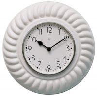 Quarz-Küchenuhr / Backform uni-weiß Quarz-Küchenuhr / Backform uni-weiß