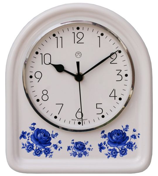 Funk-Küchenuhr Dekor / blaue Blume