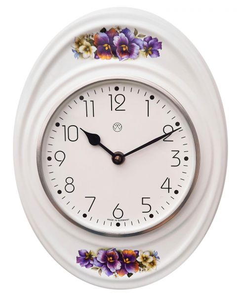 Quarz-Küchenuhr / Stiefmütterchen