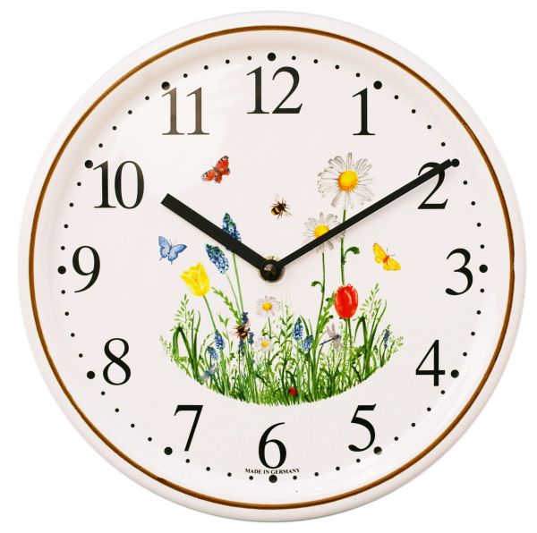 Keramik-Uhr Dekor / Frühling